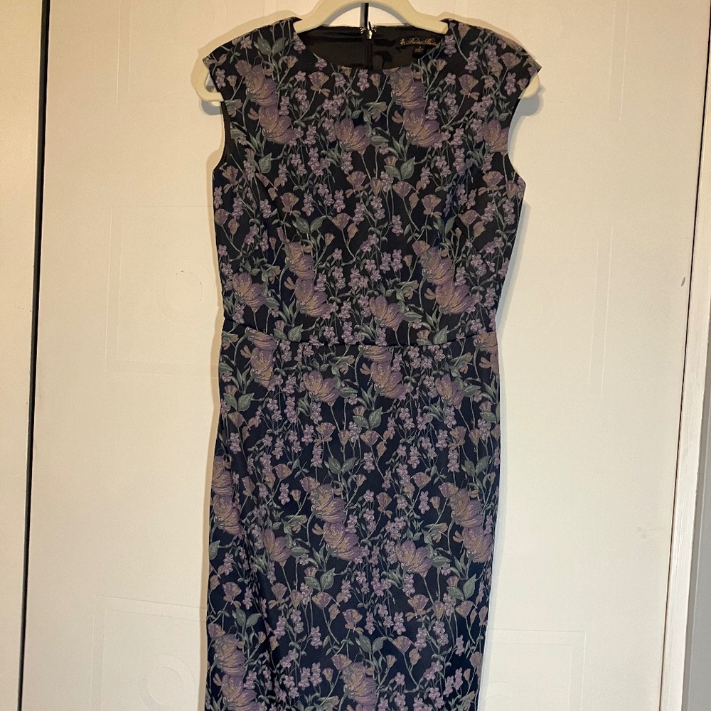 Brooks Brothers FLORAL JACQUARD SHEATH DRESS